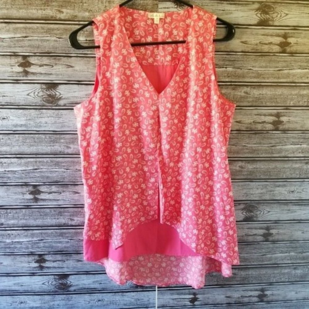 Antilia Femme Paisley Print Sleeveless Blouse/Tank‎ Top Size M